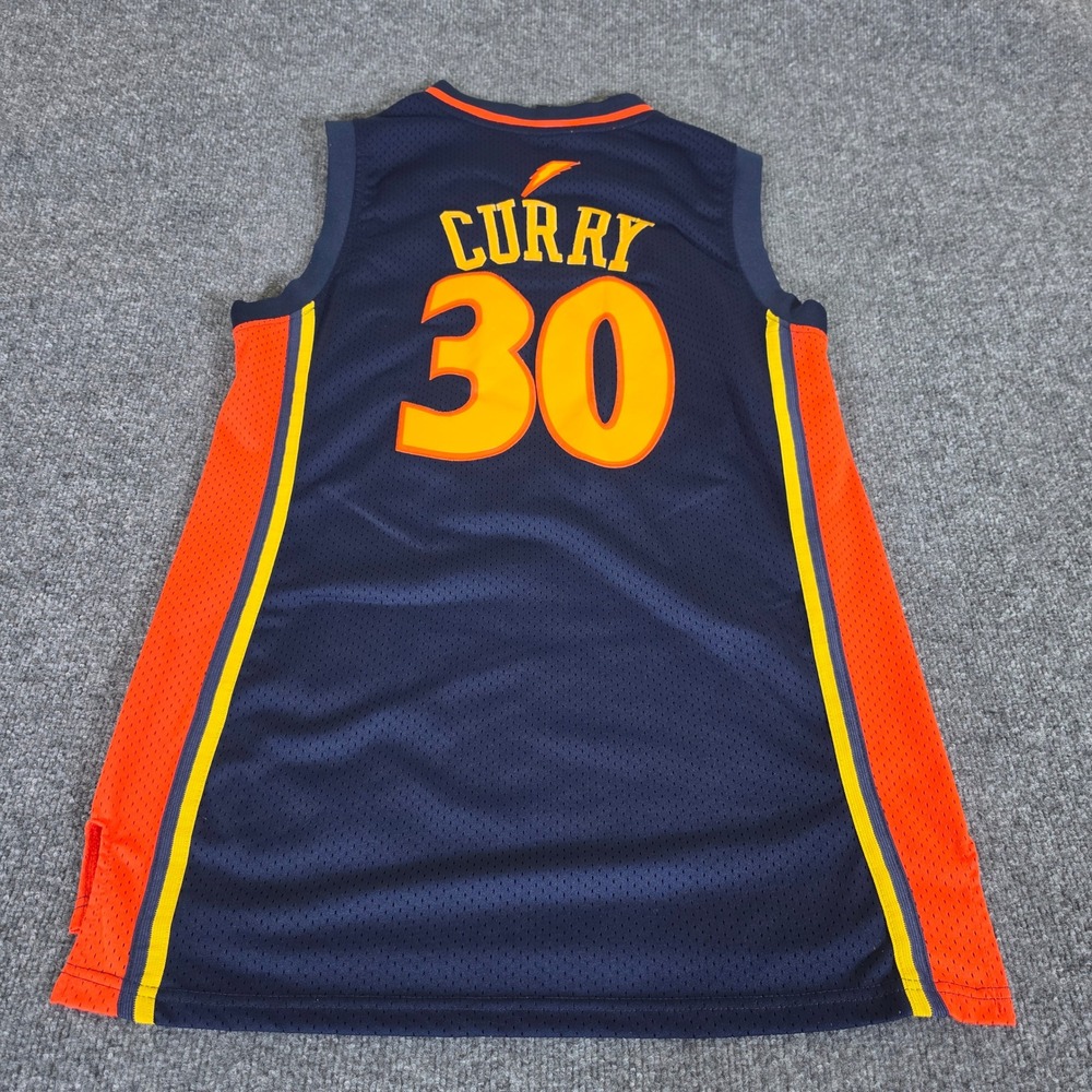 Adidas Golden State Warriors Stephen Curry 30 NBA Jersey Navy Blue Medium Mens